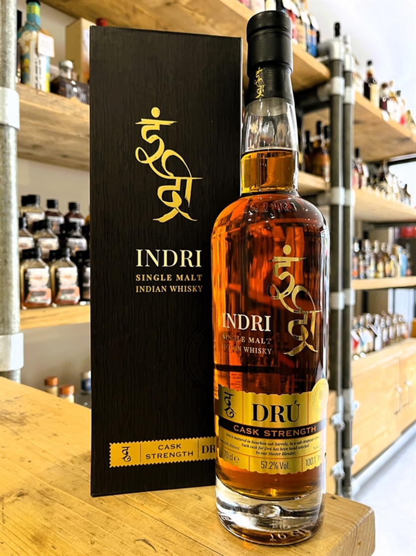 Indri Dru Single Malt Indian Whisky 57.2% 70cl