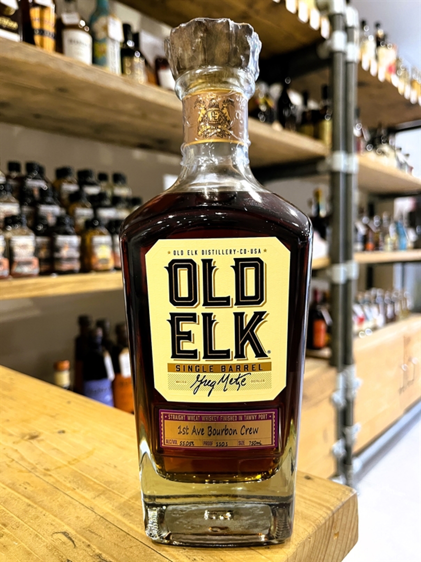 Old Elk Straight Wheat Whiskey Finished In Tawny Port 1st Avenue Bourbon Crew Barrel Pick 55.05% 75cl