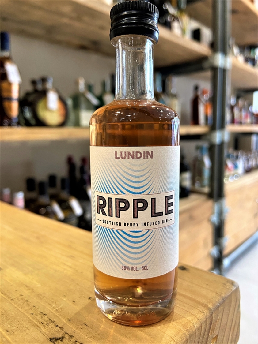 Lundin Ripple Scottish Berry Infused Gin 38% 5cl