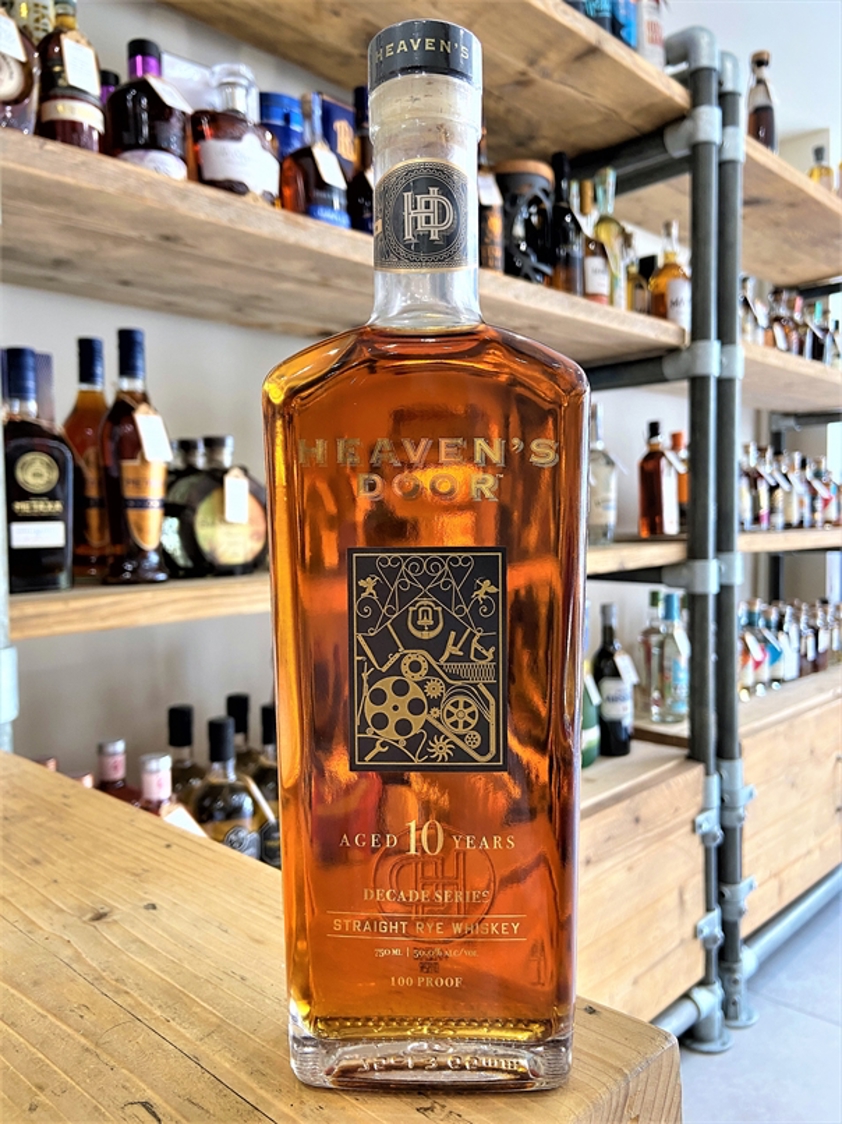 Heaven's Door Decade Series Aged 10 Years Straight Rye Whiskey 50% 75cl