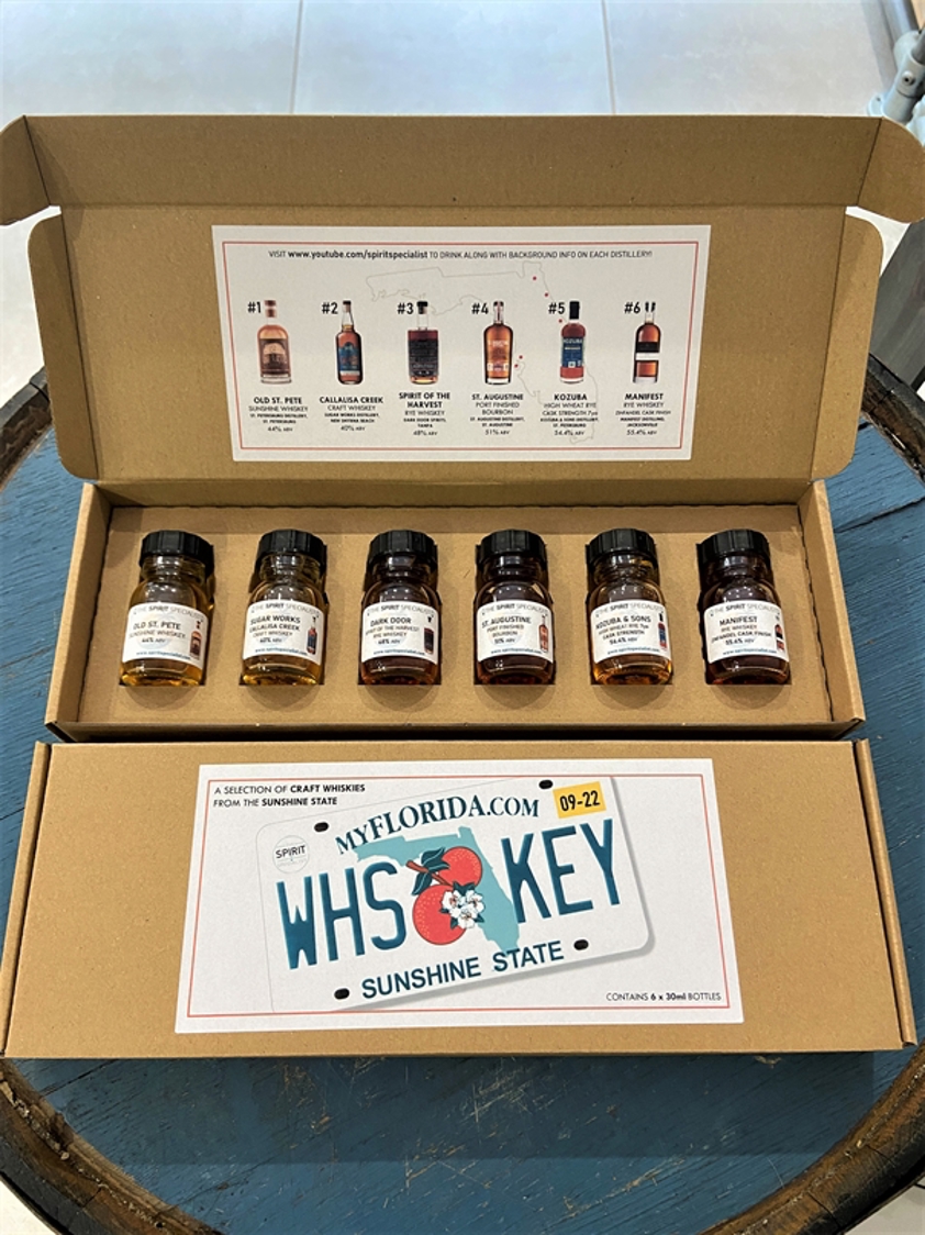 Florida Whiskies - a sample selection pack from The Spirit Specialist 6 x 30ml