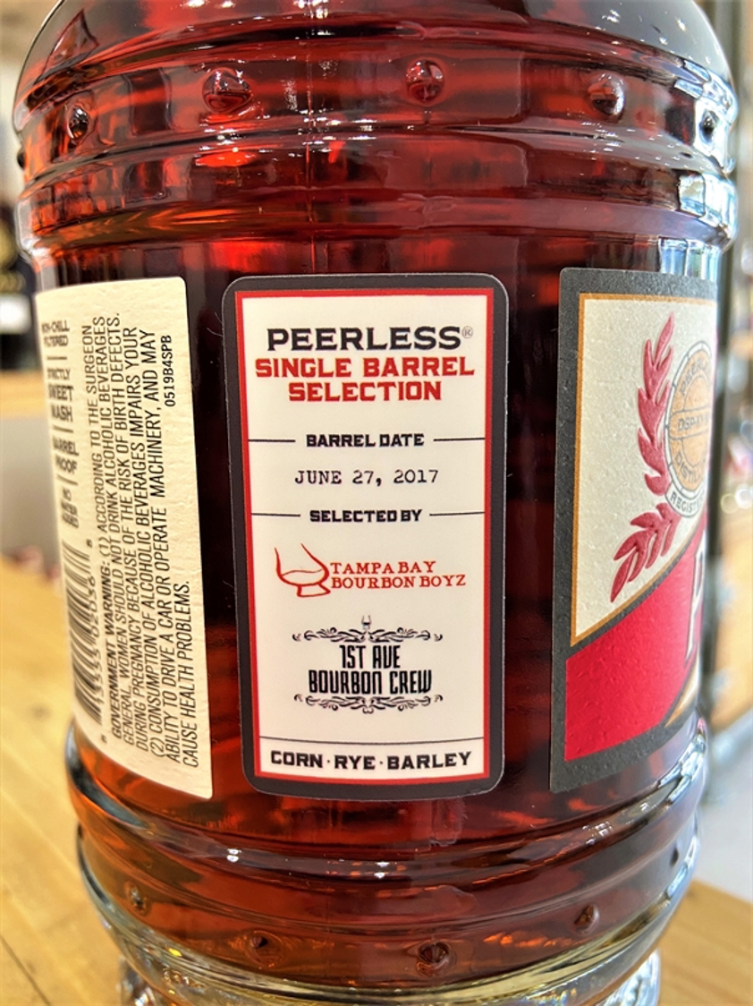 Peerless Single Barrel Bourbon 5yo 1st Avenue Liquors Barrel Pick 54.4% 75cl