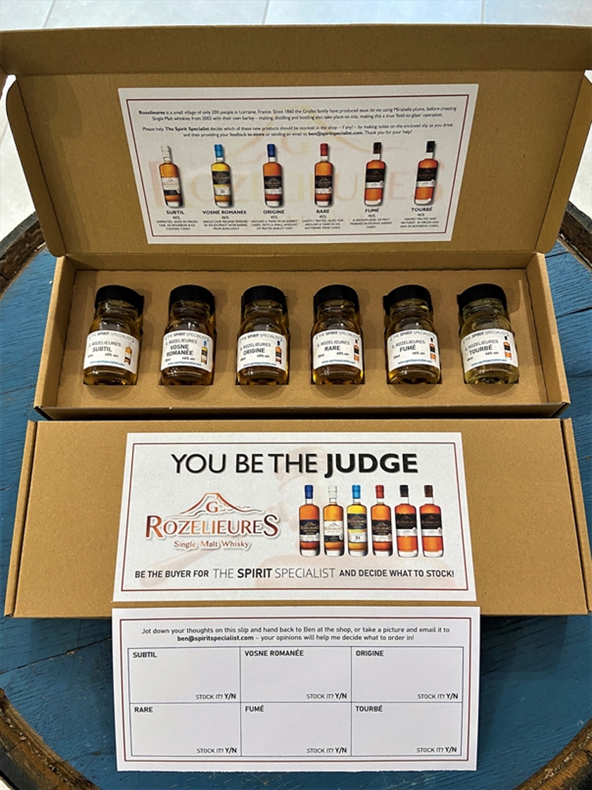 G. Rozelieures French Single Malt Whisky selection pack - YOU BE THE JUDGE