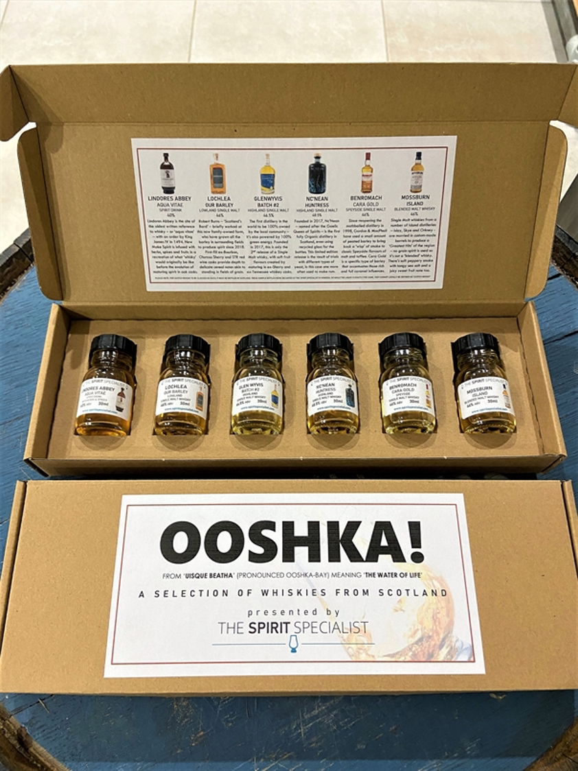 Ooshka - A Selection of Whiskies from Scotland Selection Box 6 x 30ml
