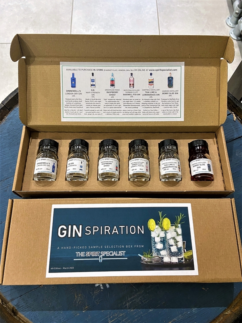 GINspiration Gin Sample Selection Box March 2023 Edition 6 x 30ml