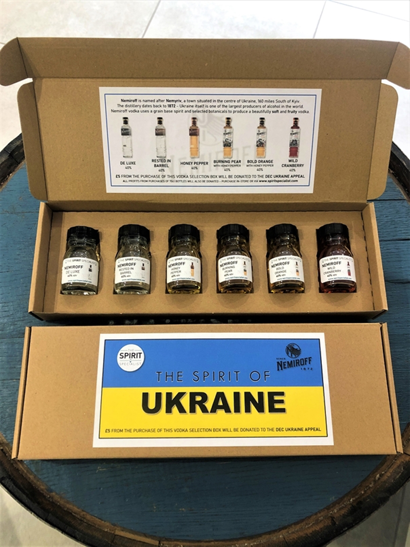 The Spirit of Ukraine - a Nemiroff Vodka Selection Box 6 x 30ml 40%