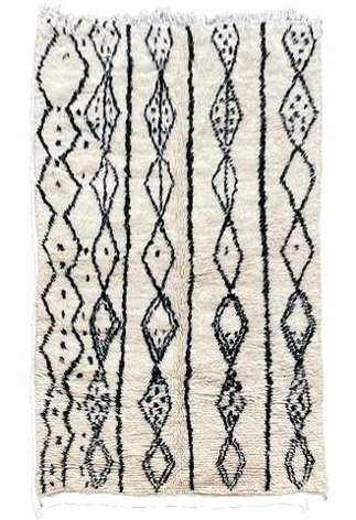 Vintage Moroccan Beni Ourain Berber Rug