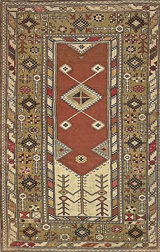 Vintage Turkish Milas Rug