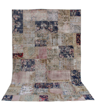 Vintage Overdyed Patchwork Rug