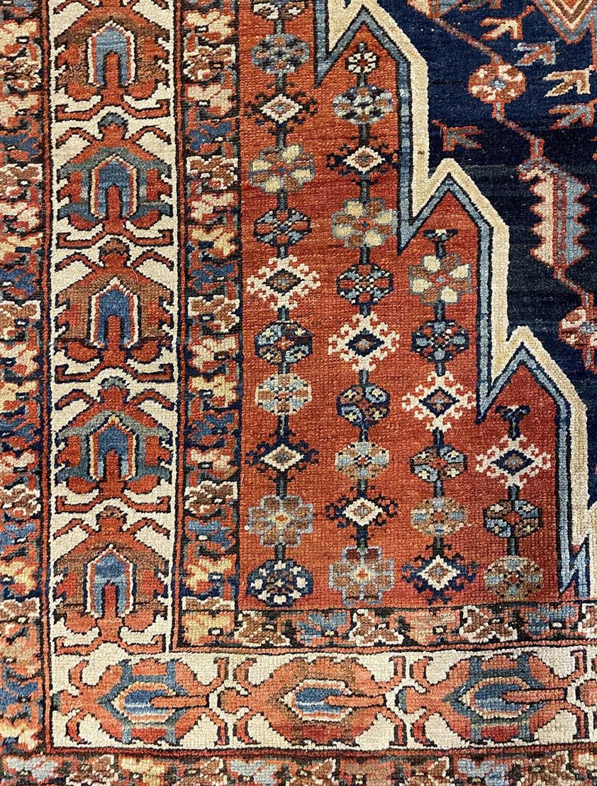 Antique Persian Mazlaghan Rug