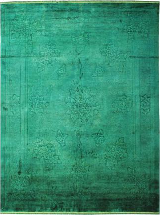 Chinese Vintage Overdyed Silk Rug