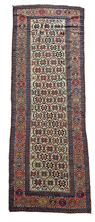Antique Caucasian Lesghi Gallery Runner Antique Caucasian Lesghi Gallery Runner