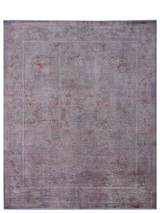 Vintage Overdyed Silk Rug