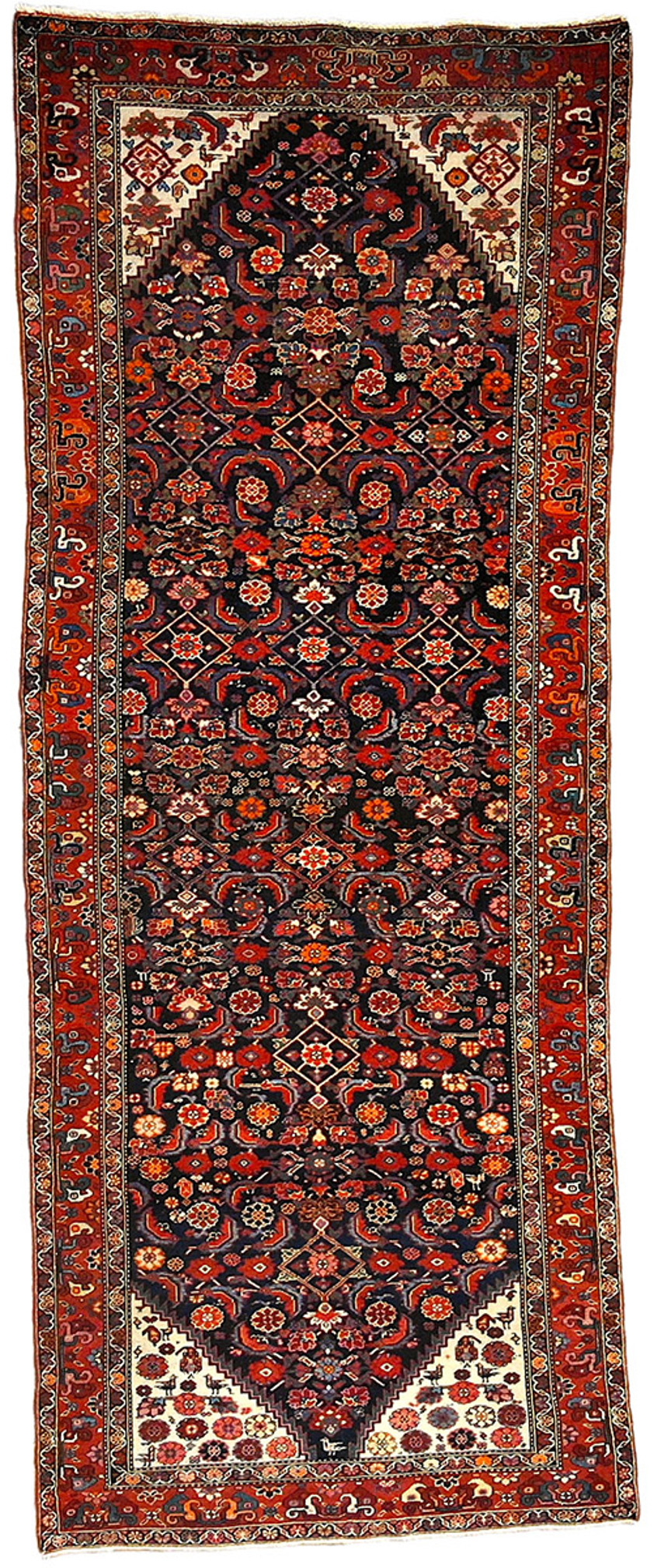Antique Persian Feraghan Kelleh Rug