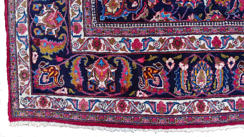 Vintage Persian Mashad Rug