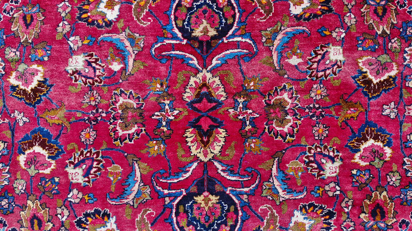 Vintage Persian Mashad Rug