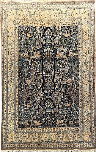 Fine Part Silk Persian Tabriz Rug