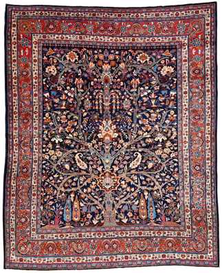 Antique 'Tree of Life' Persian Tabriz Rug Antique 'Tree of Life' Persian Tabriz Rug