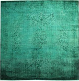 Chinese Vintage Overdyed Silk Rug