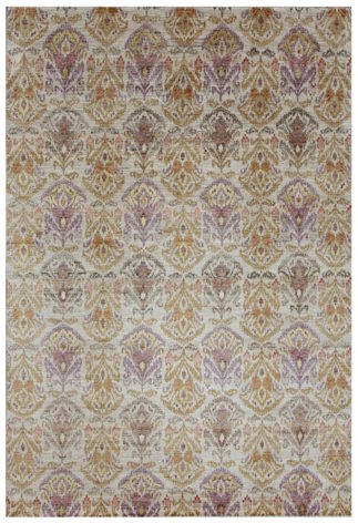 Contemporary Part Silk Afghan Ikat Rug