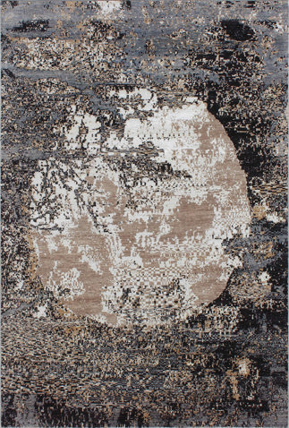 Contemporary Part Silk Transitional Afghan Rug