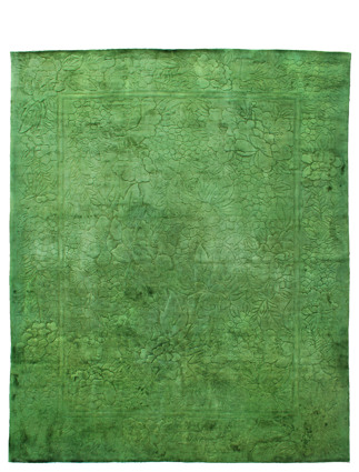 Vintage Overdyed Silk Rug