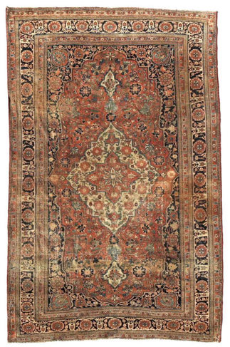 Antique Persian Kashan Rug Antique Persian Kashan Rug
