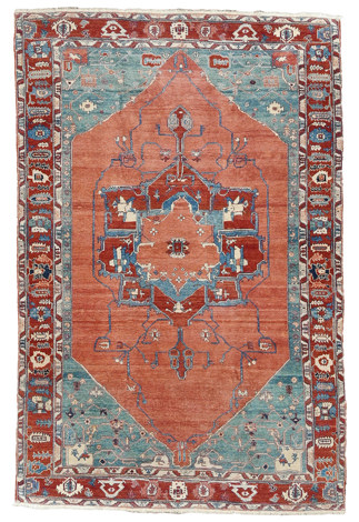 Turkish Burgama Rug with Serapi Design Turkish Burgama Rug with Serapi Design