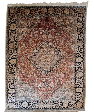 Indian Kashmir Silk Rug