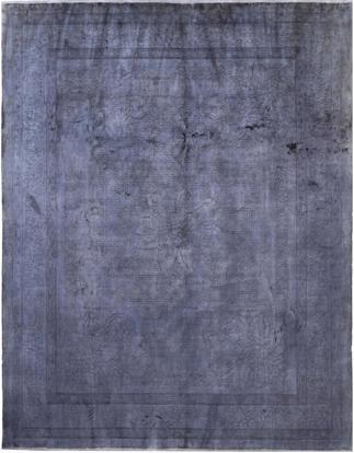 Chinese Vintage Overdyed Silk Rug