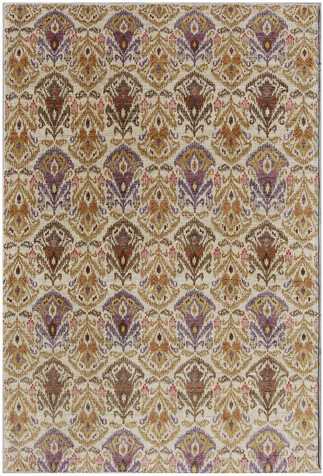 Contemporary Part Silk Afghan Ikat Rug