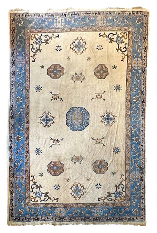 Vintage Chinese Pau Tu Carpet