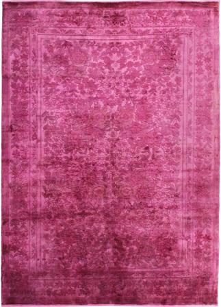 Chinese Vintage Overdyed Silk Rug