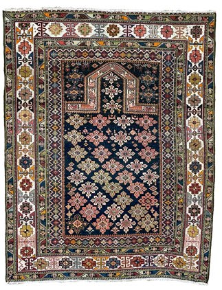 Antique Caucasian Marsali Prayer Rug