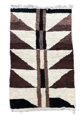 Vintage Moroccan Beni Ourain Berber Rug