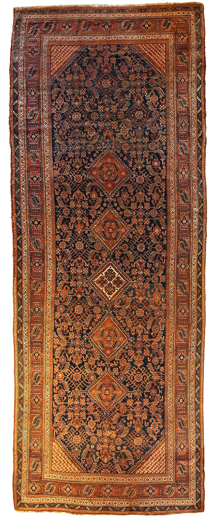 Antique Persian Afshar Kelleh Rug