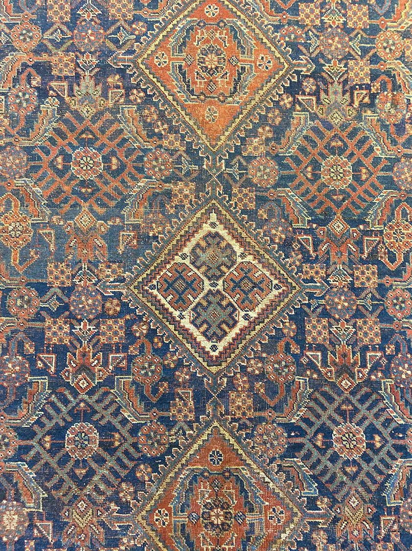Antique Persian Afshar Kelleh Rug