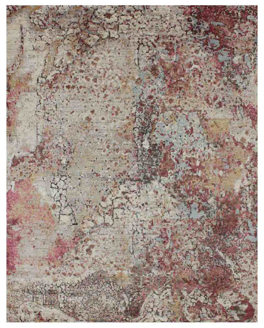 Contemporary Part Silk Transitional Afghan Rug