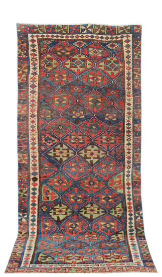Antique Caucasian Kazak Runner