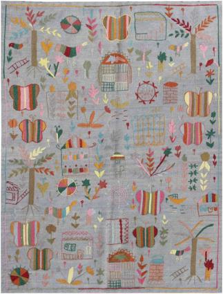 Afghan Suzani Kilim Rug