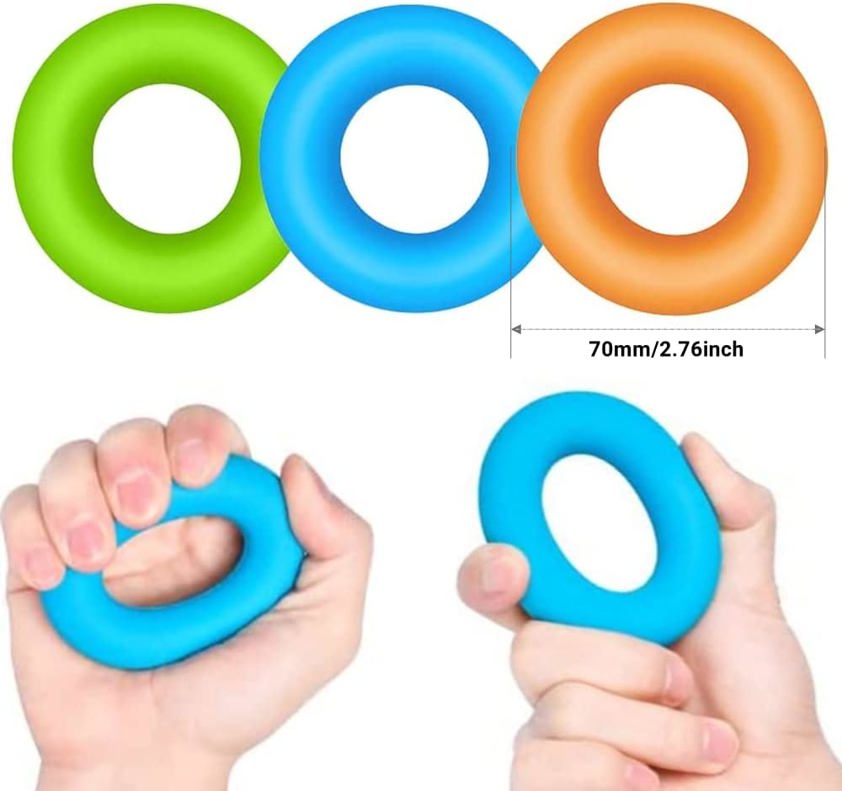 3 Pack (green, blue, orange) Forearm Trainer Ring