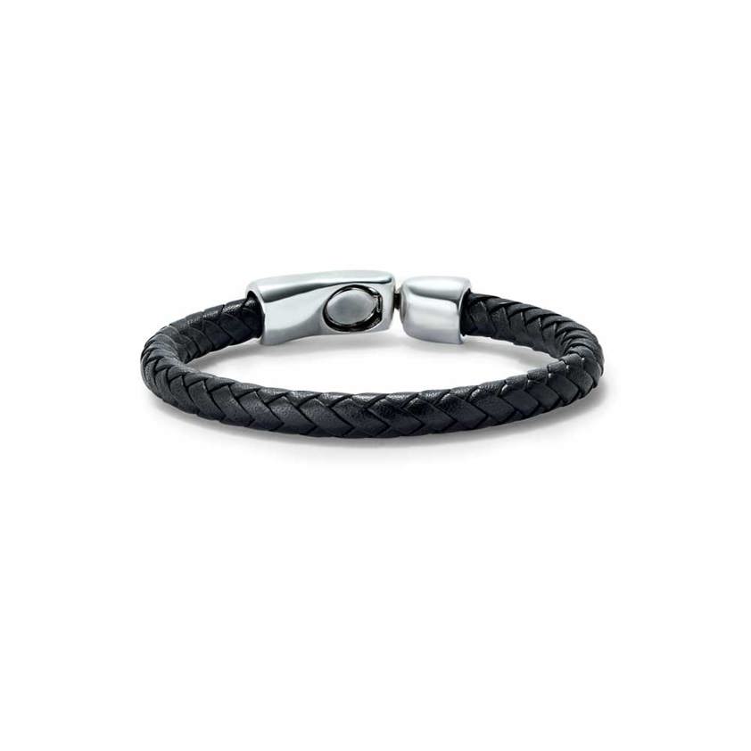 PUL2460 Black Braided Tube Bracelet