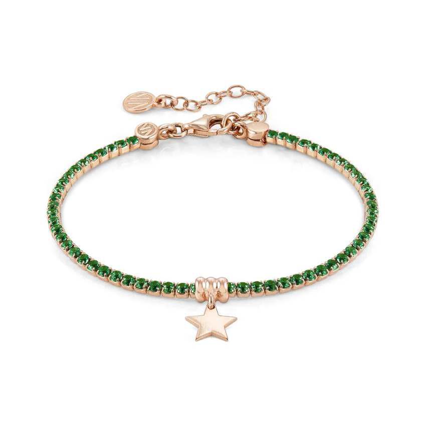 148612 29 Green/Rose Star Bracelet