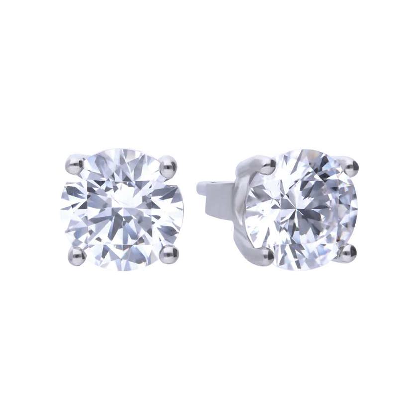 Sterling Silver 4 Claw Set 2ct Zirconia Studs