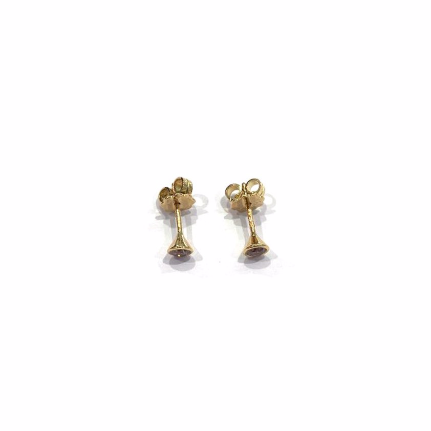 18ct Yellow Gold 0.30ct Brown Diamond Studs