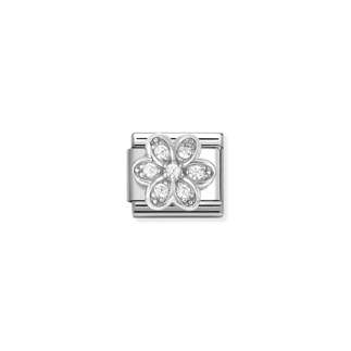 330322 06 White CZ Daisy