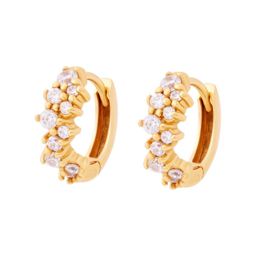 18ct Gold Plated Luxe Huggies