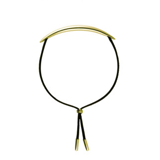 Quill Leather Bracelet Gold Vermeil