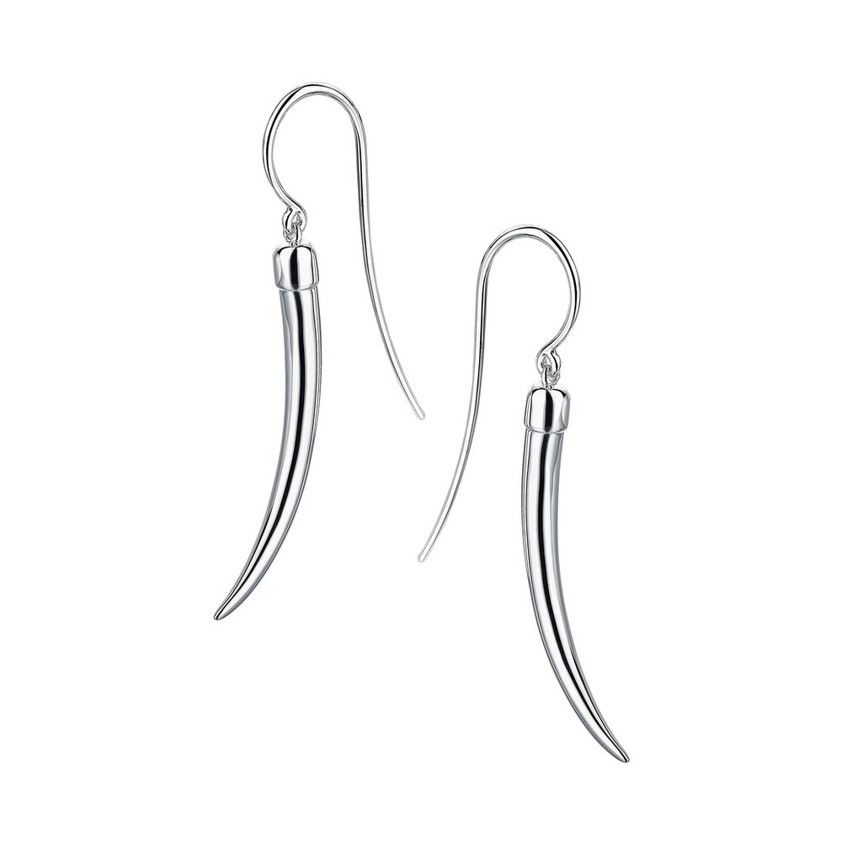 Sterling Silver No. 1 Small Earrings