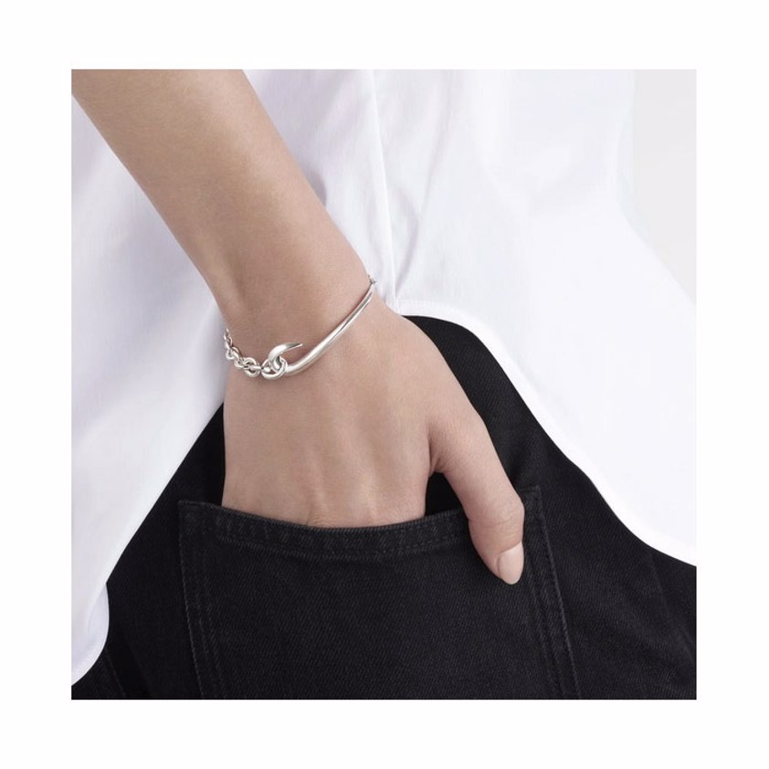 Sterling Silver Hook Chain Bracelet